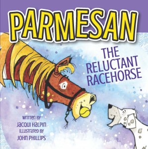 Cover Photo Parmesan the Reluctant Racehorse, Jacqui Halpin